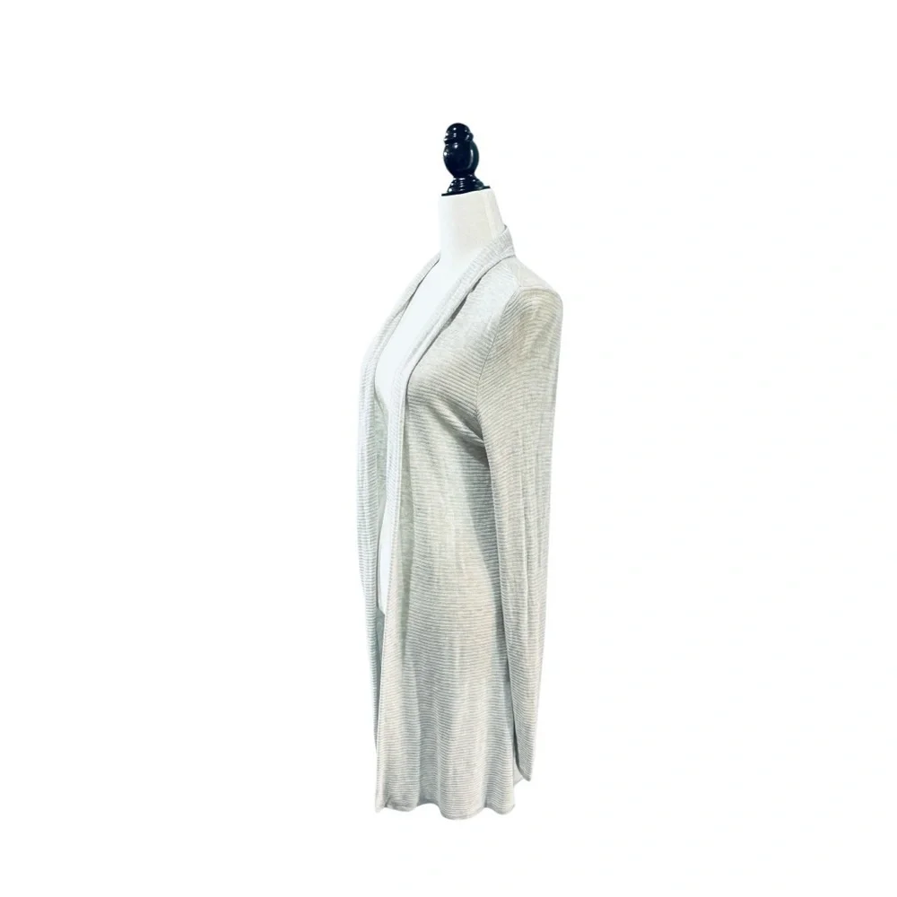 NWOT, Cyrus, Elegant Long Open-Front Cardigan, Large, Gray - Picture 3 of 8